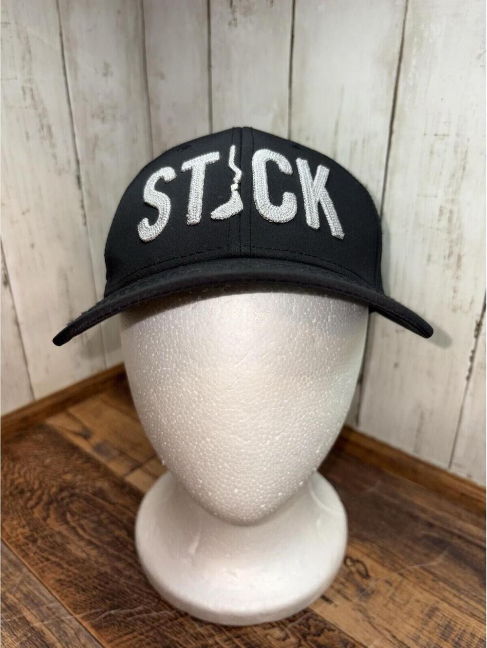 STICK Black & Gray Snapback Golf Hat Crooked Stick Golf Club Pukka Headwear Cap